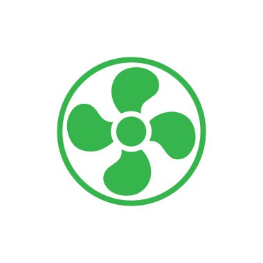 Eko fan. Şirketin logosu. vektör yeşil simgeler