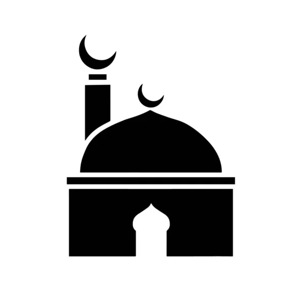 Ramadán Vacaciones Mezquita Vector Iconos — Archivo Imágenes Vectoriales