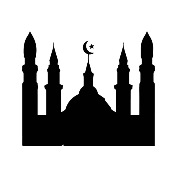 Ramadan Vacanze Moschea Icone Vettoriali — Vettoriale Stock