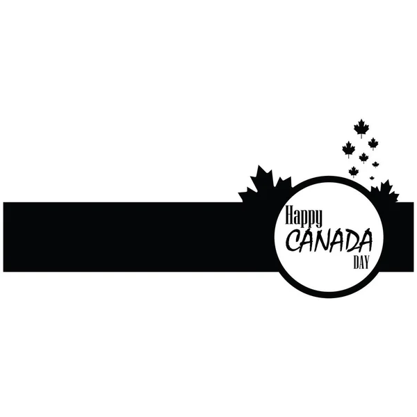 Banner Del Día Canadá Feliz Con Texto Hermoso Con Hojas — Archivo Imágenes Vectoriales