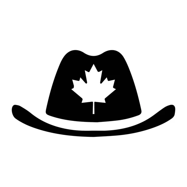Hatt Med Kanadensiska Flagga Vektor Ikoner — Stock vektor