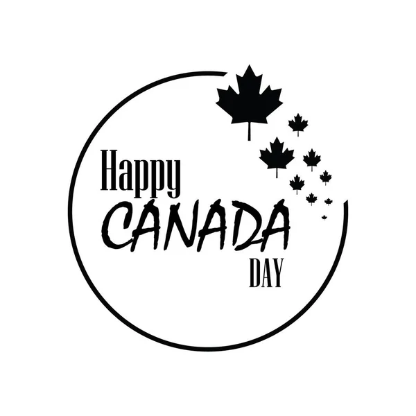 Λογότυπο Happy Canadian Day Διανυσματικά Εικονίδια — Διανυσματικό Αρχείο