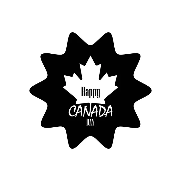 Happy Canada Day Aufkleber Vektor Symbole — Stockvektor