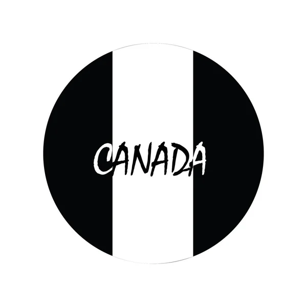 Kanada Flagga Klistermärke Vit Bakgrund Nationaldag Reseskylt Vektorikon — Stock vektor