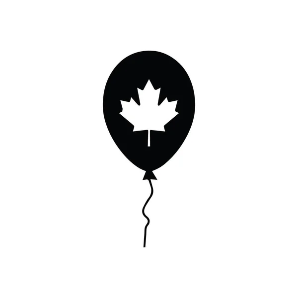 Воздушный Шар Флагом Канады Днем Канады Векторные Иконы — стоковый вектор
