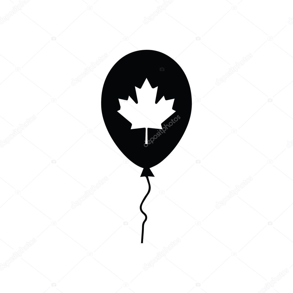 Balloon with the Canadian flag. Happy Canada day, vector icons