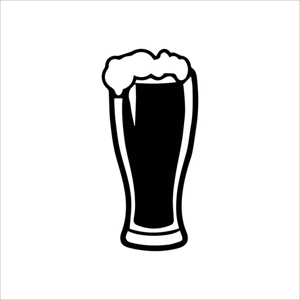 Glass Foamy Beer Vector Icons — Stock Vector