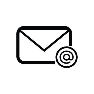 Posta iletimi, bildirim, ileti vektör simgesi, zarf veya harf simgesi