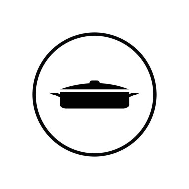 Mutfak ve pişirme vektörü simgeleri bir daire içinde: