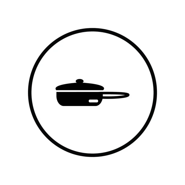Küchen Und Kochvektorsymbole Kreis Pan — Stockvektor