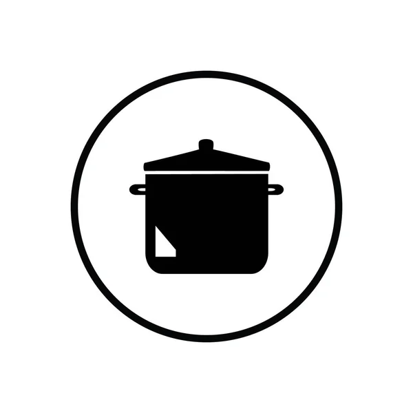 Kuchyně Vaření Vektorové Ikony Kruhu Pan — Stockový vektor