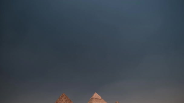 Egipt Giza Sierpień 2021 Filmowanie Egipskich Piramid Gizie Egipcie — Wideo stockowe