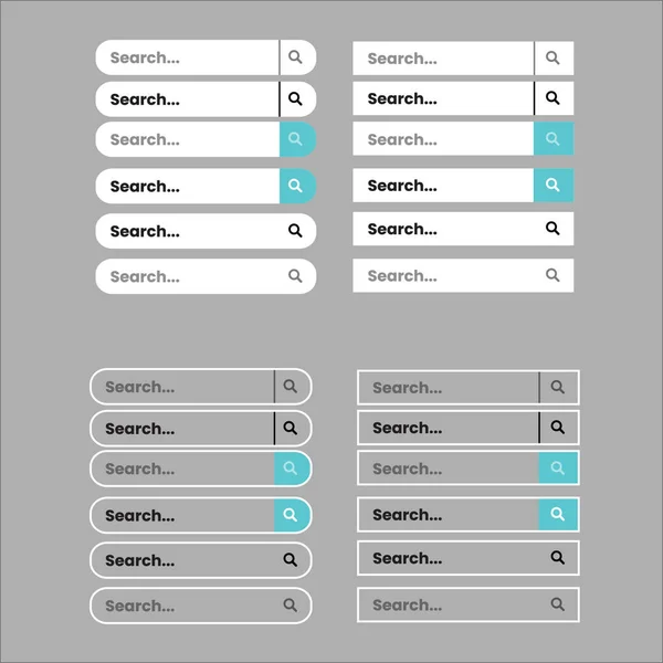 Pesquisar Bar Para Design Web Site Pesquisa Ícone Endereço Barra — Vetor de Stock