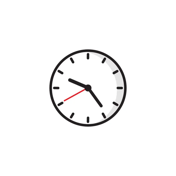 Значок Часов Плоском Стиле Белом Фоне Рабочее Время Элемент Векторного — стоковый вектор