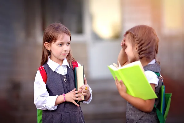 Le studentesse vanno a scuola — Foto Stock