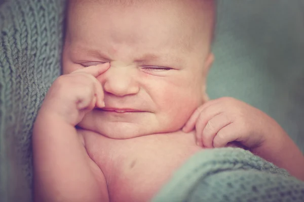 Closeup Newborn Portrait — Stock Photo, Image