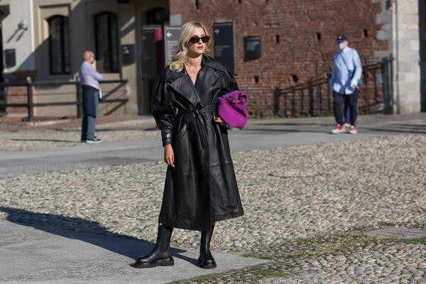 Street Style Milan Fashion Week Spring Summer 2021 — Stock Photo, Image