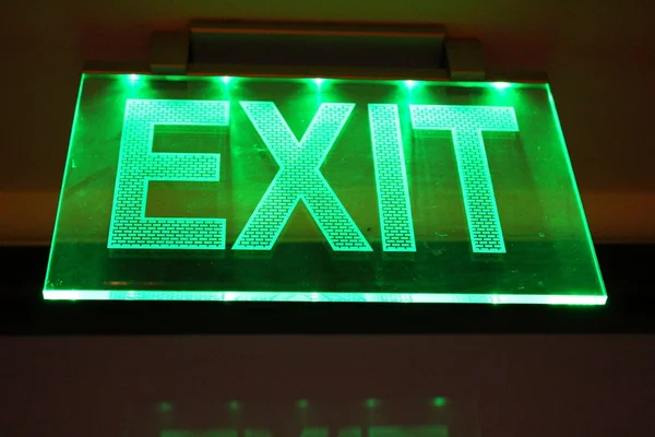 Lighting exit sign — Stock Photo, Image