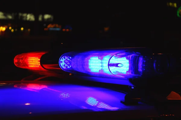 Polis ışıkları gece