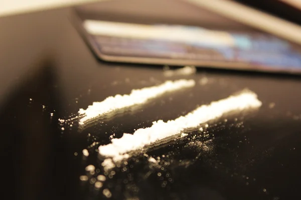 Cocaine lines — Stock Photo, Image