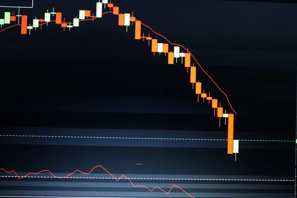 Bear stock market chart — Stock Photo, Image