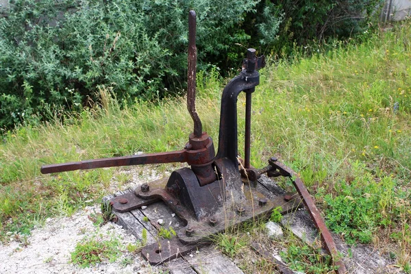 Oude spoorweg mechanische schakelaar — Stockfoto