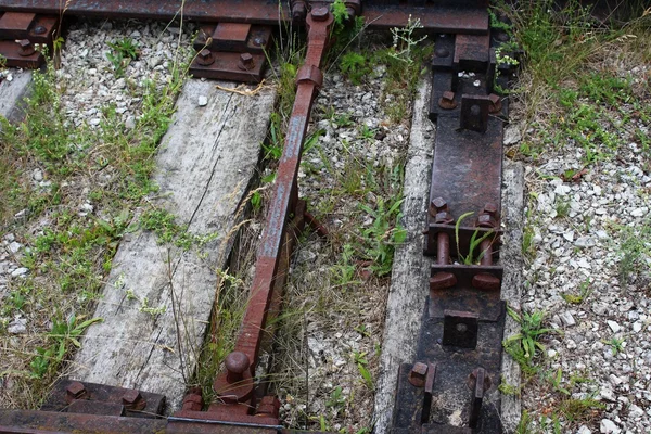 Старий залізничний механічний перемикач — стокове фото