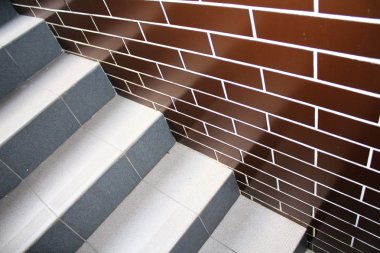 Clinker tiles and stairs clipart