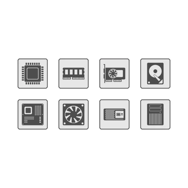 Hardware informático Web Iconos — Archivo Imágenes Vectoriales