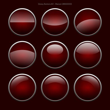 Parlak düğmeler (Maroon)