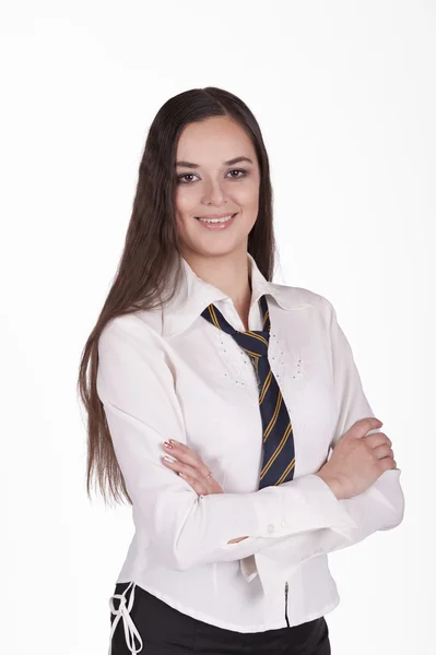 Girl with tie — Stock Photo, Image