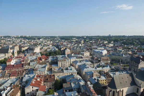 A cidade de Lviv, telhados — Fotografia de Stock
