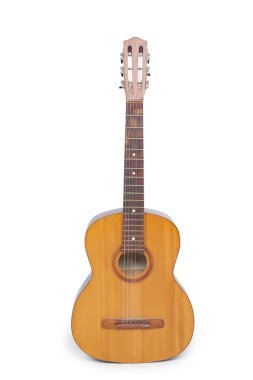Beyaz arkaplanda gitar