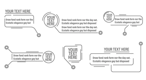 Digital Callouts Footnotes Layout Links Digital Information Source Advertising Hud — 스톡 벡터