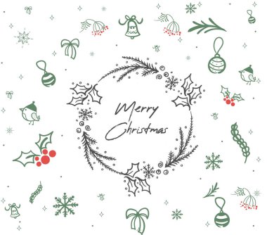 Holly Jolly. El işi, tebrik kartları, çeşitli kâğıtlar, hediye etiketleri, hatıra defteri, tatil davetiyeleri için harf ve dekor unsurlarıyla Noel festivali koleksiyonuna yönelikti..