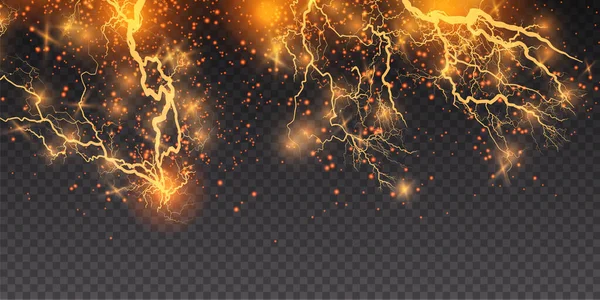 Fraktal Ateş Buz Fraktal Yıldırımı Plazma Gücü Arkaplan Vektör Çizimi — Stok Vektör