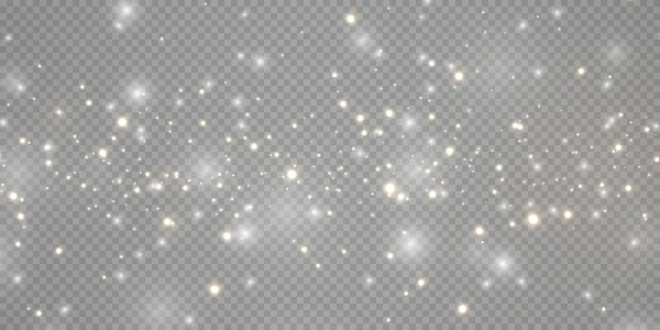 반짝이는 텍스트 반짝이는 입자와 별에서 추상적 배경을 일러스트 — 스톡 벡터