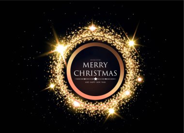 Mutlu Noeller ve mutlu yıllar 2021 zarif altın çerçeve. Parlak altın bayrak. Parlak ve aydınlık modern çerçevelerin altın ile toplanması..