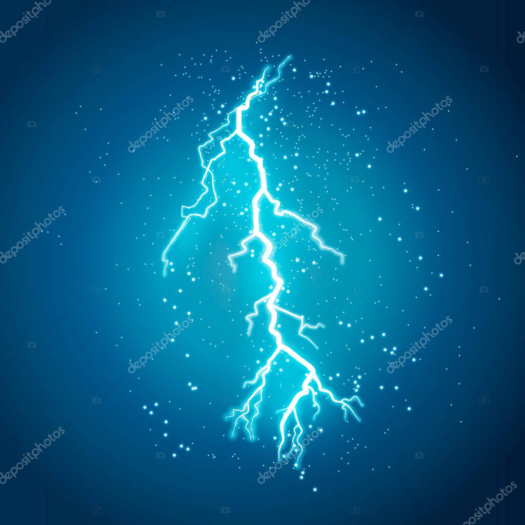 Rayos realistas sobre un fondo negro transparente. la carga de energía es poderosa.Acumulación