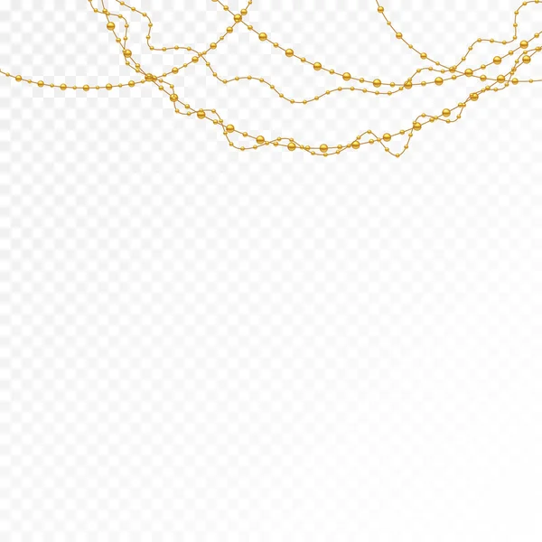 Collection Perles Vacances Isolées Sur Fond Blanc Collier Réaliste Perles — Image vectorielle