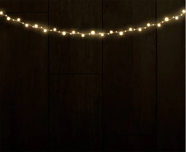 Światła Świąteczne Przezroczystym Tle Girlanda Świeci Lampkami Świątecznymi Element Dekoracji — Wektor stockowy