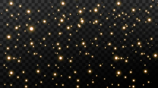 闪耀的魔法尘埃在白色和黑色的纹理背景上 庆祝由金光闪闪的尘埃微粒构成的抽象背景 神奇的效果 金色星辰 节日矢量图解 — 图库矢量图片