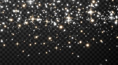 Beyaz şeffaf bir arka planda rüzgarla esen kar tanelerinin soyut kış arkaplanı.