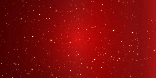 Navidad Estrellas Confeti Oro Están Cayendo Las Estrellas Brillantes Vuelan — Vector de stock