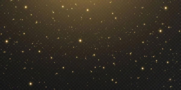 Gwiazdy Konfetti Boże Narodzenie Złota Spadają Świecące Gwiazdy Latają Nocnym — Wektor stockowy