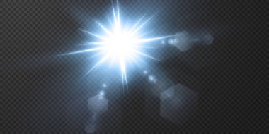 Soyut şeffaf güneş ışığı özel mercek parlaması