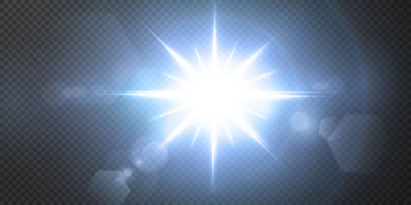 透明的太阳光特殊透镜照明弹 — 图库矢量图片