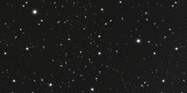 Festlich Abstraktes Design Auf Schwarzem Transparentem Hintergrund Die Sterne Leuchten — Stockvektor
