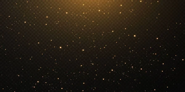 반짝이는 마법의 텍스트 황금빛나는 입자로 만들어 추상적 Golden Stars Festive — 스톡 벡터