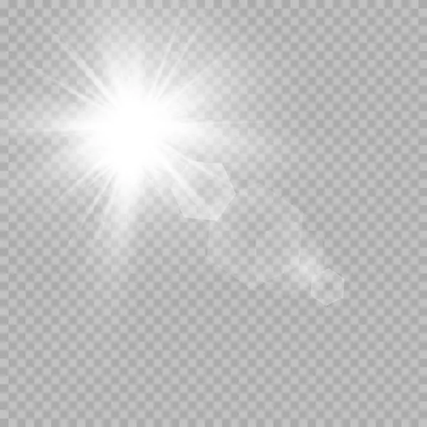 Étoiles Brillantes Isolées Sur Fond Blanc Transparent Brillant Des Étoiles — Image vectorielle